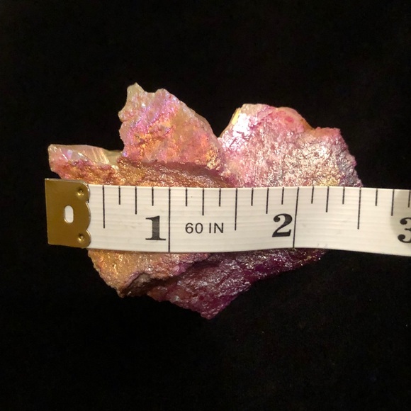 Iridescent Angel Aura Crystal Cluster - Purple & Yellow Quartz - Picture 7 of 8